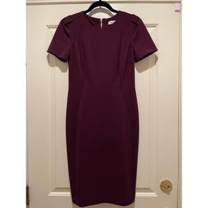 Calvin Klein Purple Sheath Dress Sz 4